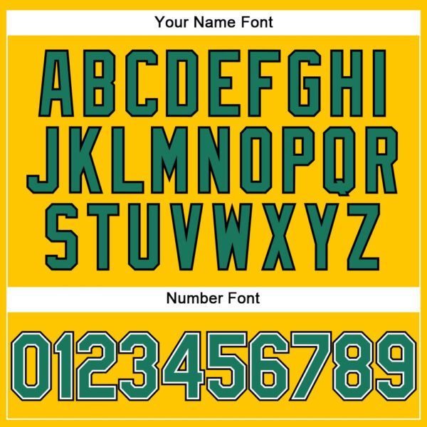 Custom Yellow Black Pinstripe Kelly Green-White Authentic Baseball Jersey