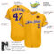 Custom Gold Navy-Light Blue Authentic Baseball Jersey