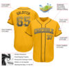 Custom Gold Black-White Authentic Drift Fashion Baseball Jersey
