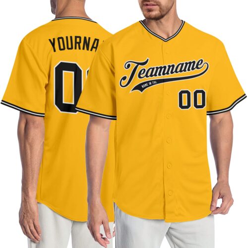 gold_0178_3c1976e0-0a73-4310-afdd-6858f9cfbea3 Custom Gold Black-White Authentic Baseball Jersey