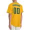 Custom Gold Green-White Authentic Baseball Jersey