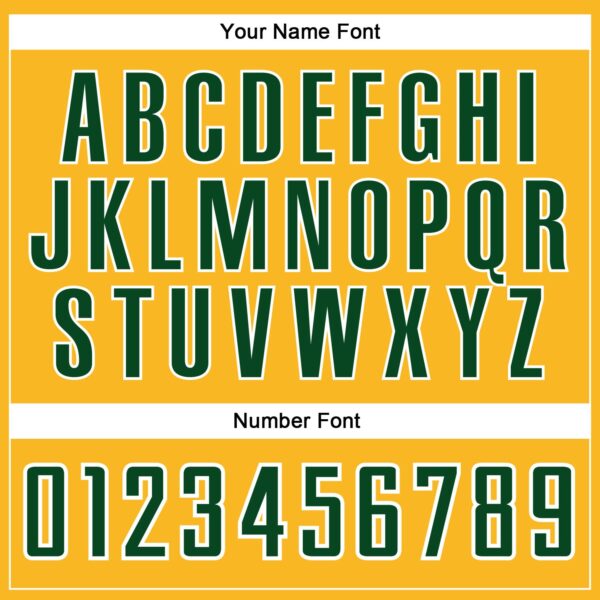 Custom Gold Green-White Authentic Baseball Jersey