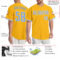 Custom Gold Light Blue-White Authentic Baseball Jersey