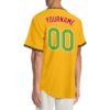 Custom Gold Neon Green-Red Authentic Baseball Jersey