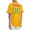 Custom Gold Neon Green-Red Authentic Baseball Jersey