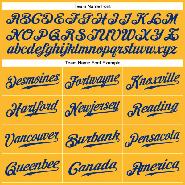 Custom Gold Royal Authentic Baseball Jersey