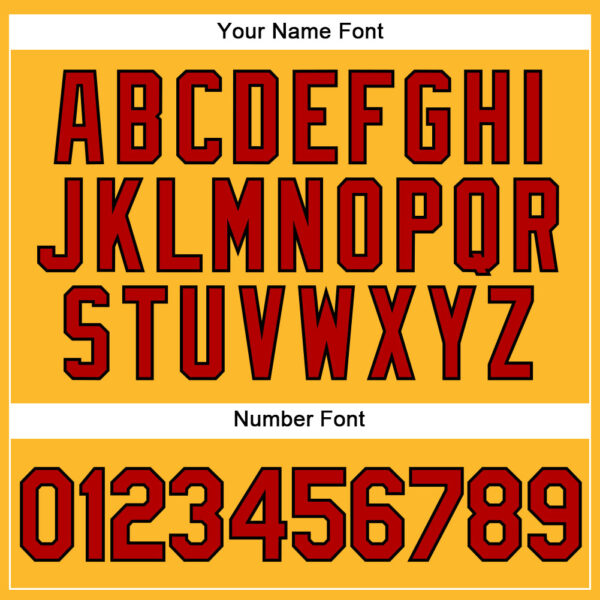 Custom Gold Red-Black Authentic Baseball Jersey