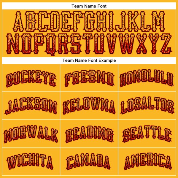 Custom Gold Red-Black Authentic Drift Fashion Baseball Jersey