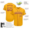 Custom Gold Crimson-Cream Authentic Drift Fashion Baseball Jersey