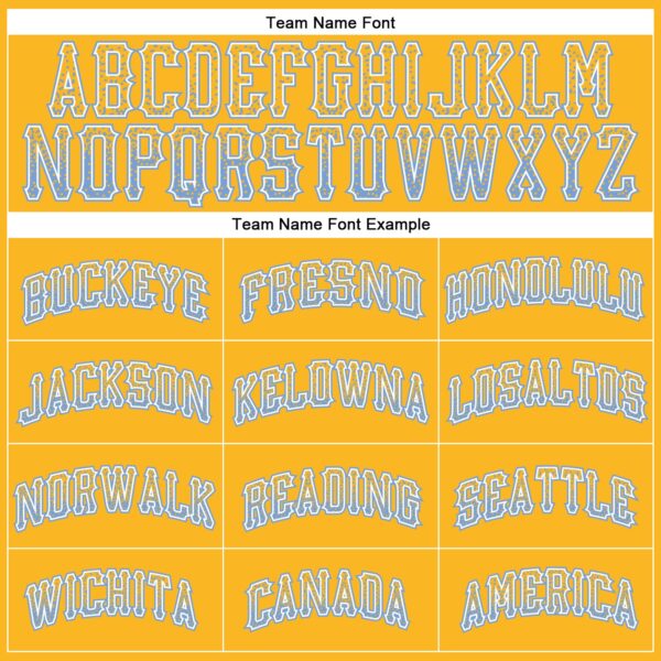 Custom Gold Light Blue-White Authentic Drift Fashion Baseball Jersey