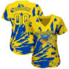 Custom 3D Pattern Design Ukraine Sunflower Nightingale Authentic Baseball Jersey