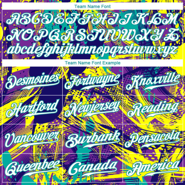 Custom Graffiti Abstract Urban Pattern White-Teal 3D Authentic Baseball Jersey