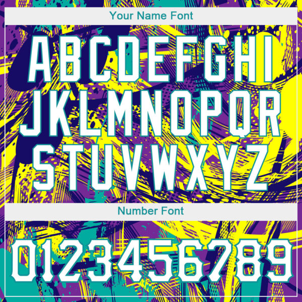 Custom Graffiti Abstract Urban Pattern White-Teal 3D Authentic Baseball Jersey