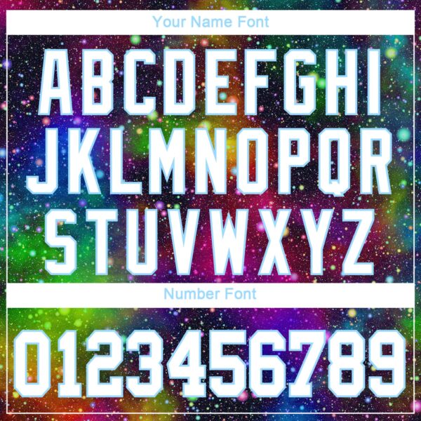 Custom Galactic White-Light Blue 3D Authentic Baseball Jersey