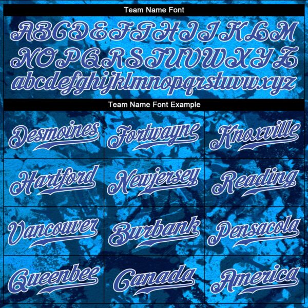 Custom Graffiti Pattern Royal-White 3D Authentic Baseball Jersey