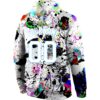 Custom Stitched Splashes Graffiti Pattern White-Light Blue 3D Sports Pullover Sweatshirt Hoodie