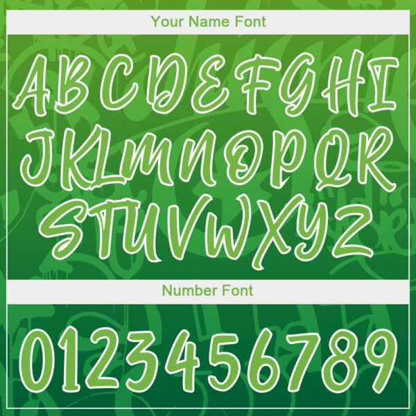 Custom Graffiti Pattern Green-White 3D Green Authentic Baseball Jersey