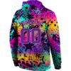 Custom Stitched Graffiti Pattern Purple-Pink 3D Sports Pullover Sweatshirt Hoodie