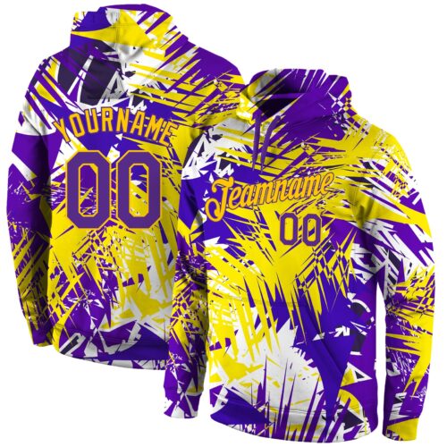 graffiti_pattern_0073 Custom Stitched Graffiti Pattern Purple-Gold 3D Sports Pullover Sweatshirt Hoodie