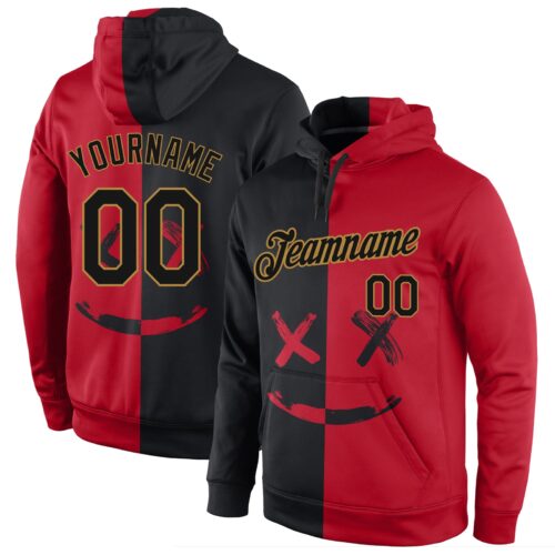 graffiti_pattern_0095 Custom Stitched Graffiti Pattern Black-Old Gold 3D Sports Pullover Sweatshirt Hoodie