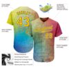 Custom Graffiti Pattern Gold-Black 3D Authentic Baseball Jersey