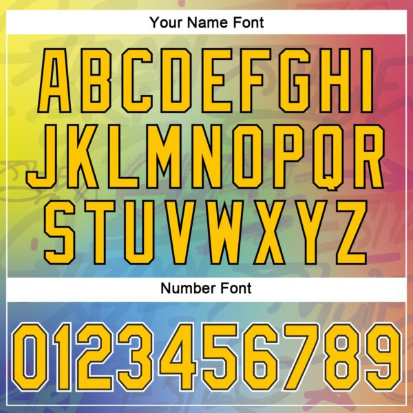 Custom Graffiti Pattern Gold-Black 3D Authentic Baseball Jersey