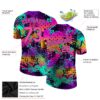 Custom Graffiti Pattern Pink-Purple 3D Performance T-Shirt