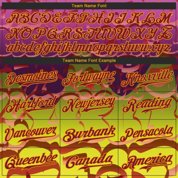 Custom Graffiti Pattern Crimson-Gold 3D Authentic Baseball Jersey