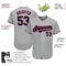Custom Gray Navy-Red Authentic Baseball Jersey