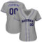 Custom Gray Purple-Black Authentic Baseball Jersey