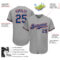 Custom Gray Royal-Red Authentic Baseball Jersey