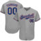 Custom Gray Royal-Red Authentic Baseball Jersey