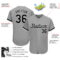 Custom Gray Black-White Authentic Baseball Jersey