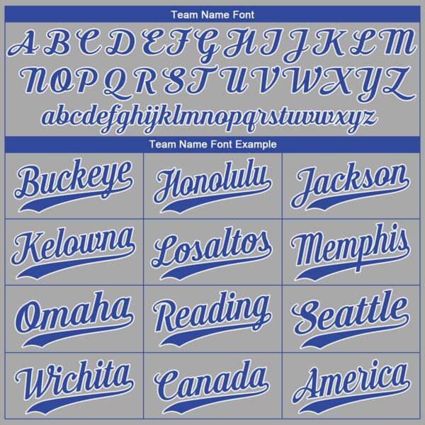 Custom Gray Royal-White Authentic Baseball Jersey