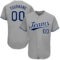 Custom Gray Royal-White Authentic Baseball Jersey