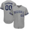 Custom Gray Navy-White Authentic Baseball Jersey