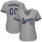Custom Gray Navy-White Authentic Baseball Jersey