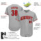 Custom Gray Red-Black Authentic Baseball Jersey