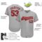 Custom Gray Red-Black Authentic Baseball Jersey