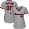 Custom Gray Red-Navy Authentic Baseball Jersey
