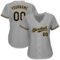 Custom Gray Navy-Old Gold Authentic Baseball Jersey