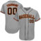 Custom Gray Black-Orange Authentic Baseball Jersey