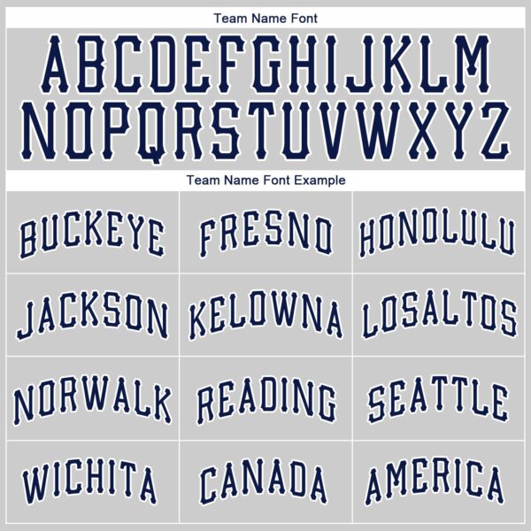 Custom Gray Navy-White Authentic Baseball Jersey