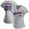 Custom Gray Royal-Orange Authentic Baseball Jersey