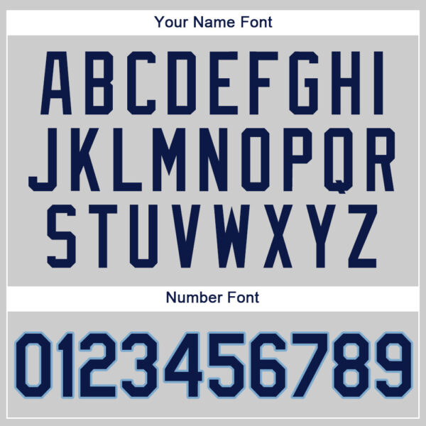 Custom Gray Navy-Powder Blue Authentic Baseball Jersey