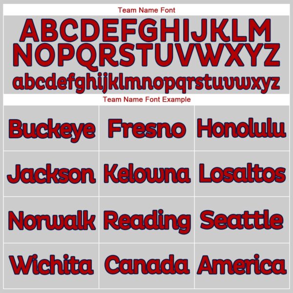 Custom Gray Red-Navy Authentic Baseball Jersey