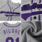 Custom Gray Purple-Black Authentic Baseball Jersey