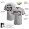 Custom Gray Black-Powder Blue Authentic Baseball Jersey
