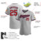 Custom Gray Red-Navy Authentic Baseball Jersey