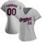 Custom Gray Navy-Red Authentic Baseball Jersey